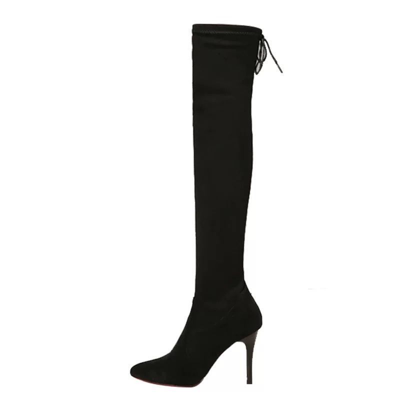 Damen Stiletto Absatz Spitz High Heels